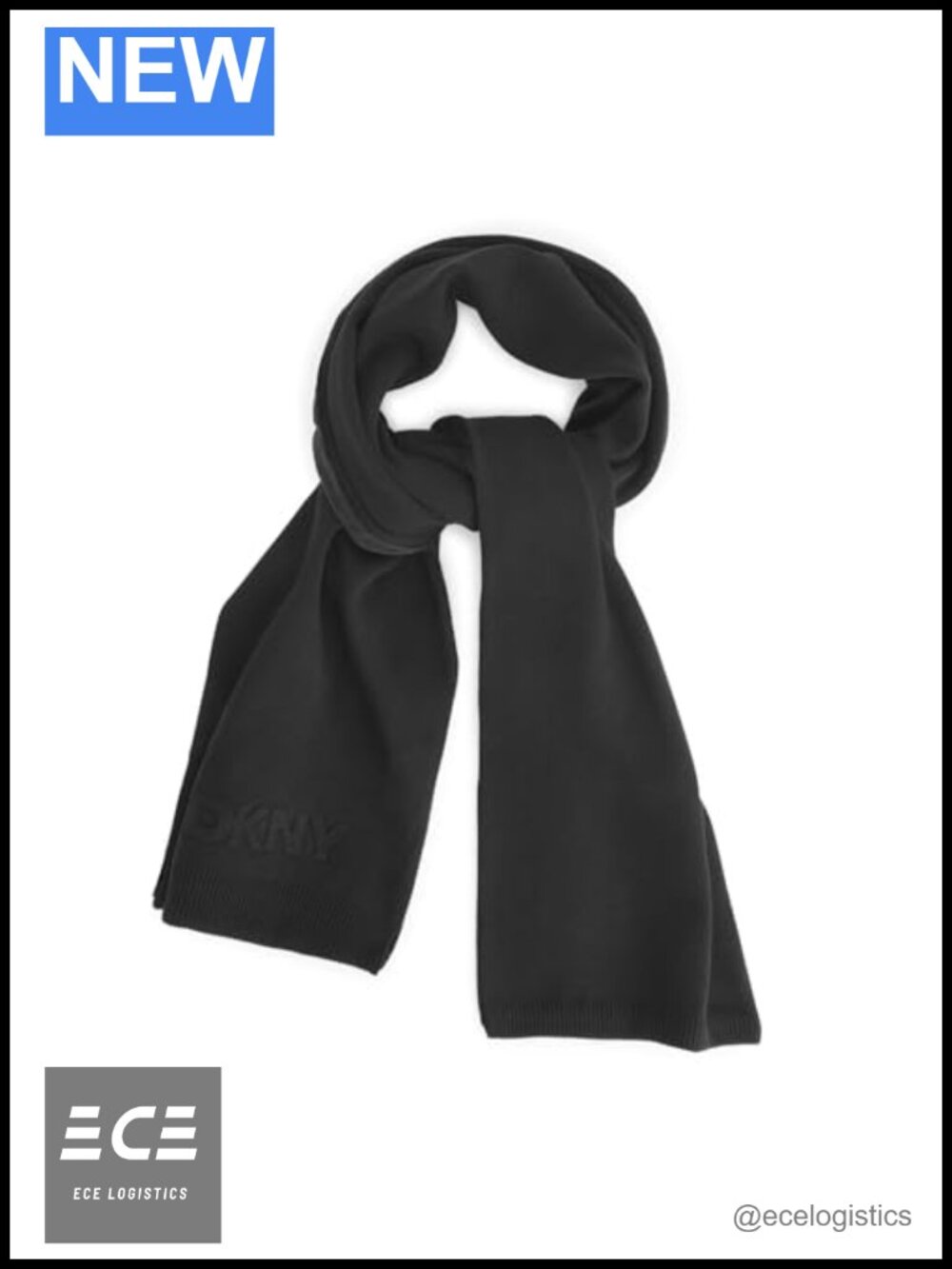Debossed Solid Scarf with Logo Warm Cold Weather 70 Inch